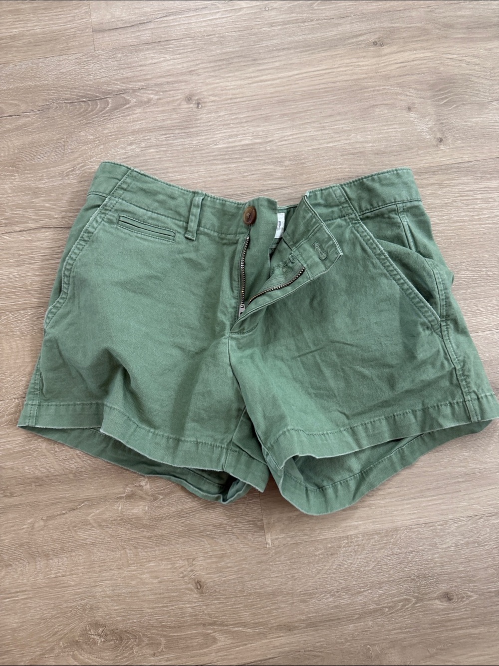 GAP Olive Green Cotton Casual Shorts